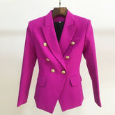 Button Women's Blazer in Pink Color