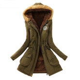 Women's Warm Fur Collar Parka