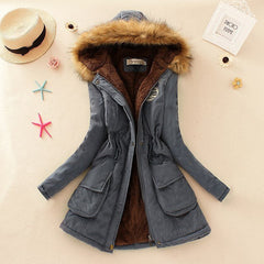 Women's Warm Fur Collar Parka