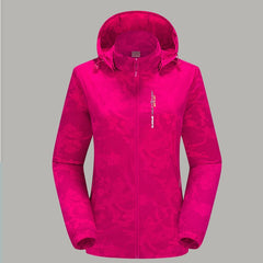 Women's Abstract Print Hooded Jacket