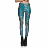 Cute Casual Blossom Patterned Elastic Women's Leggings