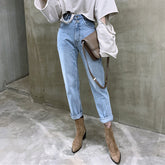 Vintage Loose Blue Jeans for Women