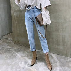 Vintage Loose Blue Jeans for Women