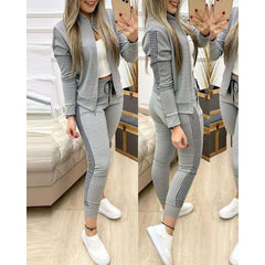 Women's Casual Zipper Tracksuit