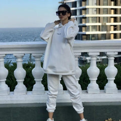 Women's Sports Hoodie Clothing Set