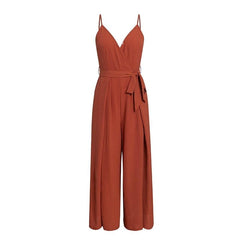 Red Solid Women's Jumpsuit