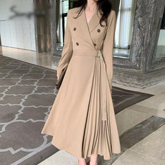 Vintage Plaid Work Dress for Women