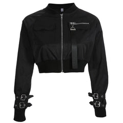 Cropped Bomber Jacket for Women
