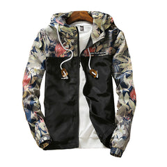 Women's Hooded Ploral Printed Down Jacket