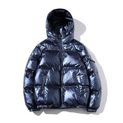 Oversized Women's Down Jacket in Metalic Colors
