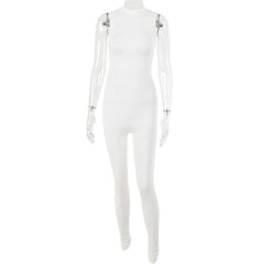 Women's Solid Color Sleeveless Summer Jumpsuit