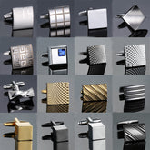 Fashionable Cufflinks for Men with Geometrical Designs
