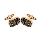 Men's Black and Gold Cuff Links