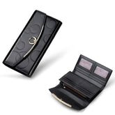 Women's Circle Embossed Leather Wallet