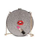 Women's Glossy Design Round Shaped Clutch