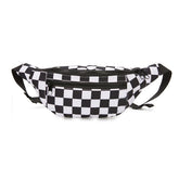 Checkerboard Printed Oxford Fanny Pack for Women