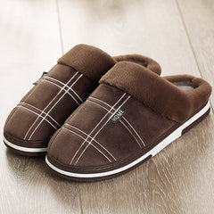 Men's Plaid Plush Slippers