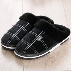 Men's Plaid Plush Slippers