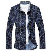 Geometric Printed Party Men's Shirt