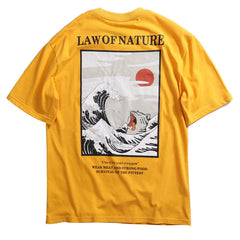 Men's Japanese Style Printed T-Shirt