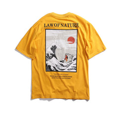 Men's Japanese Style Printed T-Shirt