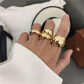Minimalistic Glossy Wide Open Ring