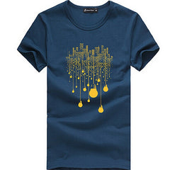 Men's Abstract Printed Cotton T-Shirt