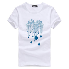 Men's Abstract Printed Cotton T-Shirt