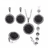 Luxury Vintage Silver Plated Women's Jewelry Set
