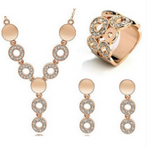 Classy Sparking Crystal Wedding Jewelry Set