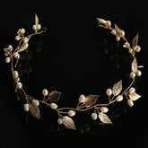 Lightweight Metal Tiara with Pearls