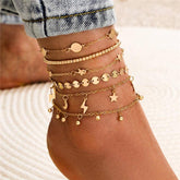 Crystal Butterfly Multi-Layer Anklet