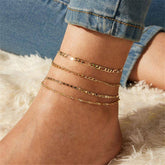 Fashion Gold Color Anklets Set