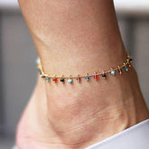 Fashion Colorful Crystal Beads Anklet