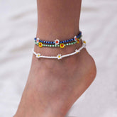 Hip Hop Flower Bead Anklet