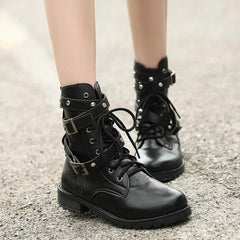 Women's Steampunk Military Boots