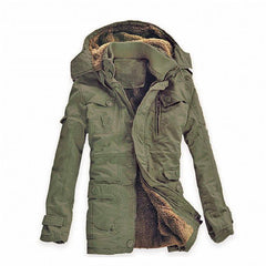 Stylish Warm Padded Cotton Men's Parka Jacket