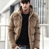Stylish Windproof Padded Cotton Men's Parka Jacket