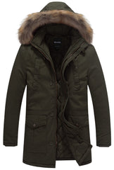 Men's Winter Jacket with Detachable Hood