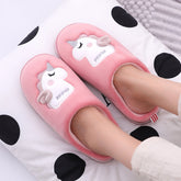 Cute Unicorn Embroidered Home Slippers