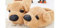 Men's Plush Dog Slippers