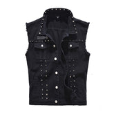 Black Denim Vest for Men