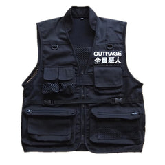 Men's Double-Breasted Vest with Multi-Pokets
