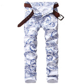 Boho Patterned Men's Jeans