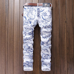 Boho Patterned Men's Jeans