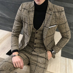 2 Pcs British Style Suit for Men