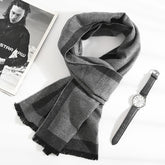 Men's Color Block Cashmere Scarf