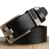 Stylish Leather Belt for Men with Pin Buckle