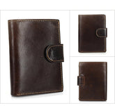 Vintage Bi-Fold Genuine Leather Wallet for Men