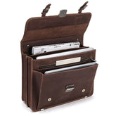 Men's Retro Leather Shoulder Briefcase